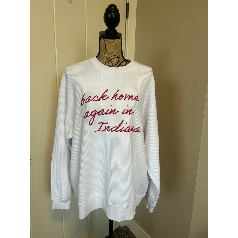 Charlie Southern Friday+Sunday White Indiana Collegiate/Indy 500 Sweatshirt Sz S